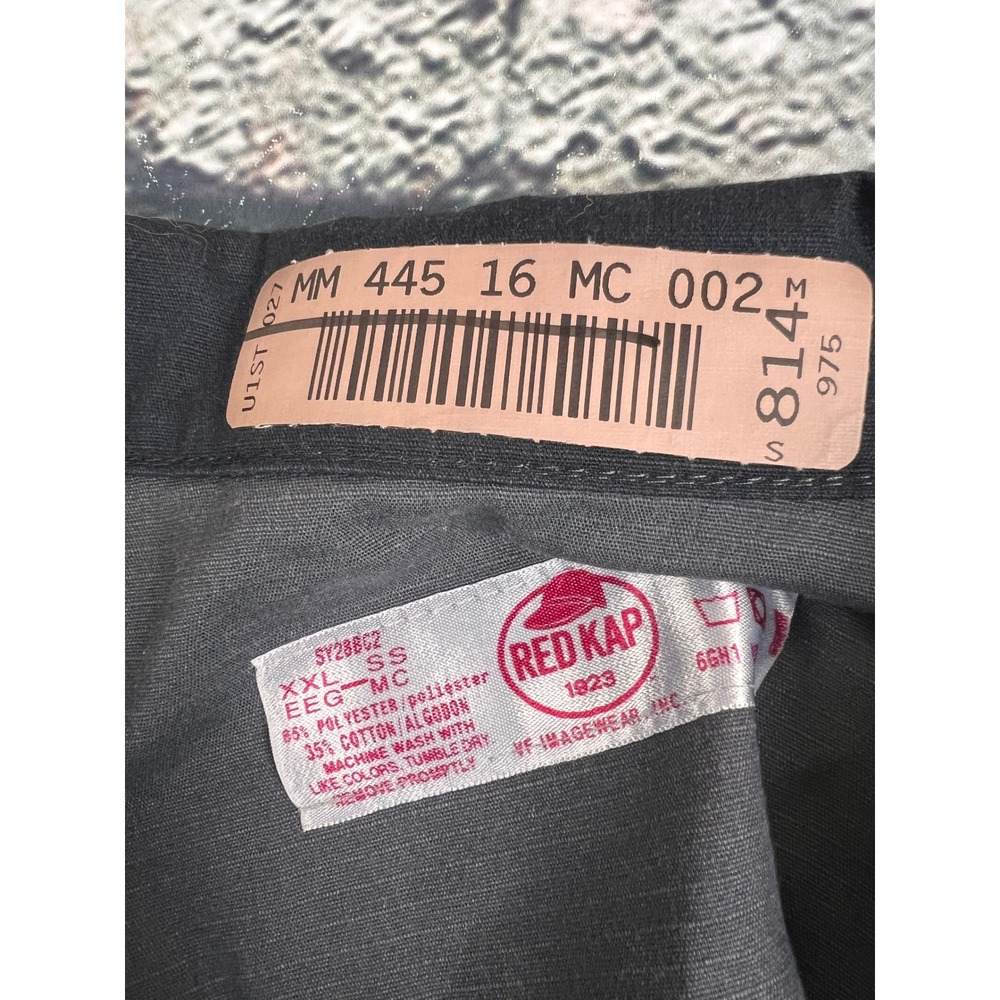 Red Kap Hot Rod Mechanic Shirt Mens XXL Black Grey Muscle Car Graphic Work Shirt - Picture 6 of 6